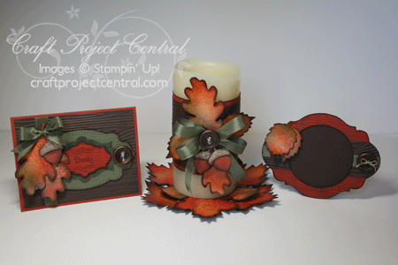 WWPA2012-10-15 CPC Autumn Accents Candle & Frame Set